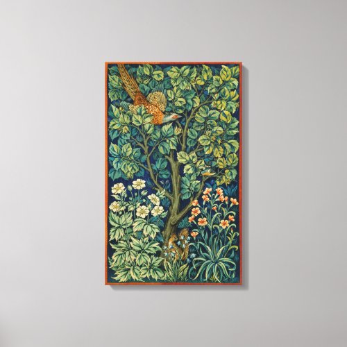 Pheasant Bird in a Tree by William Morris Canvas Print