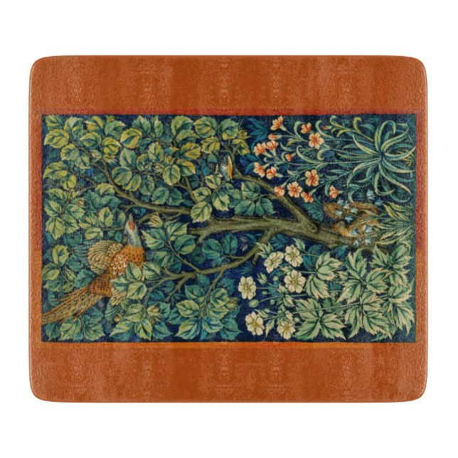 Pheasant Bird in a Tree (by William Morris) Cutting Board (Front)