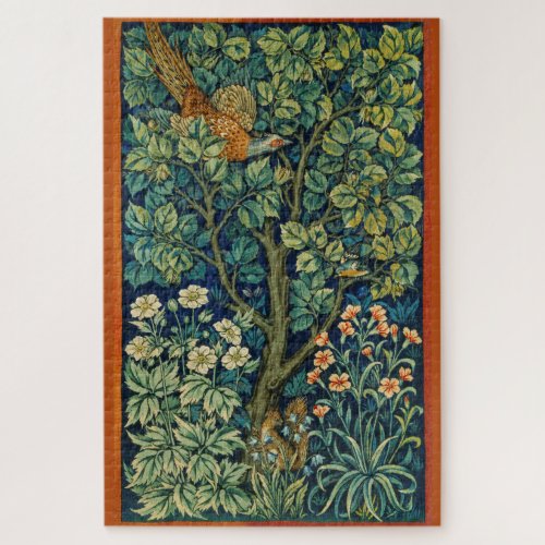 Pheasant Bird in a Tree by William Morris Jigsaw Puzzle