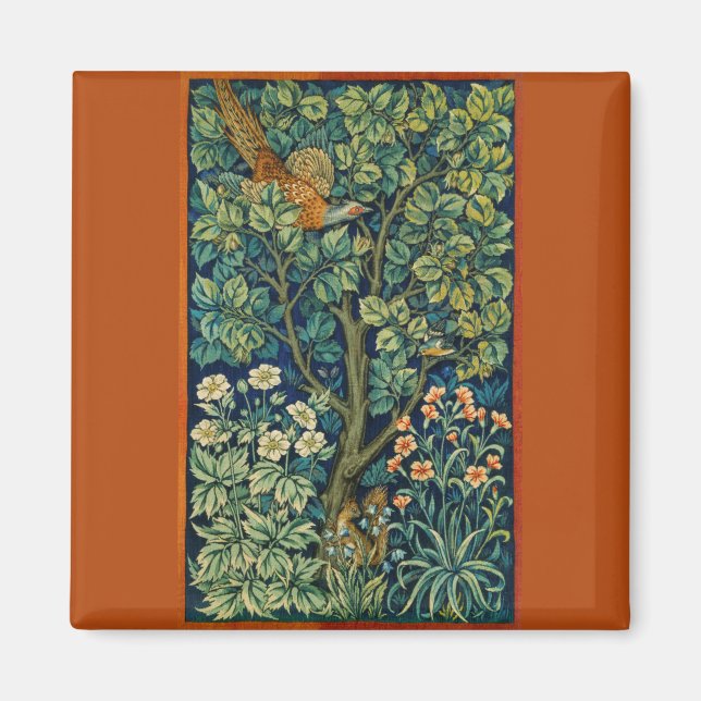 Pheasant Bird in a Tree (by William Morris) Magnet (Front)