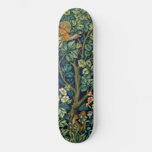 Pheasant Bird in a Tree by William Morris Skateboard