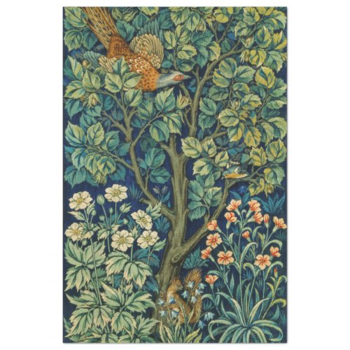 Pheasant Bird in a Tree by William Morris Tissue Paper