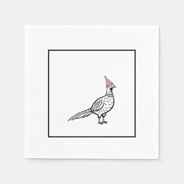 Pheasant, bird theme napkins (Front)