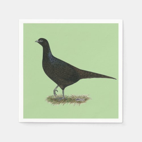 Pheasant Black Hen Napkins