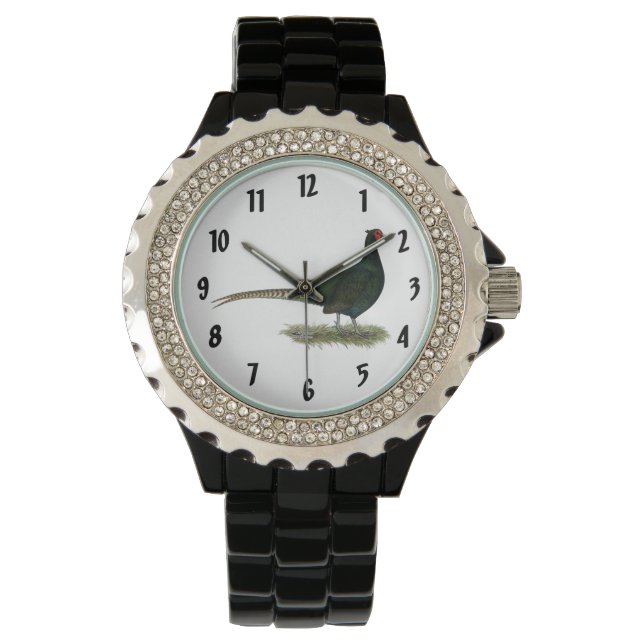 Pheasant Black Rooster Watch (Front)