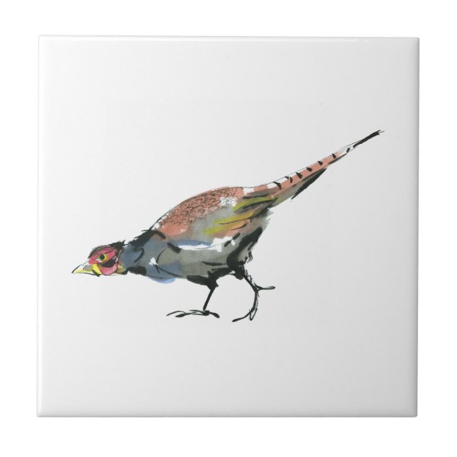 Pheasant Ceramic Tile (Front)