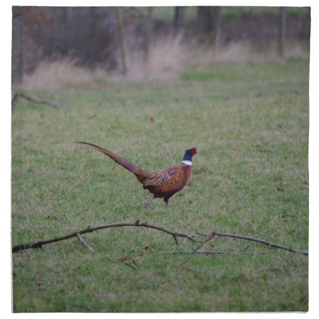 Pheasant Cloth Napkin (Front)