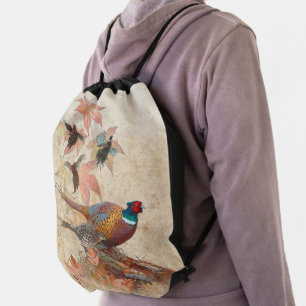 Pheasant Drawstring Bag