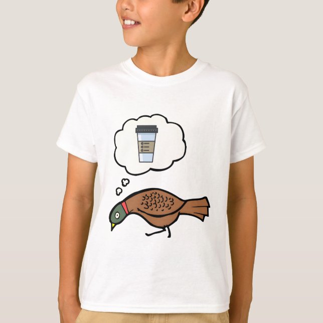 Pheasant dreams of coffee T-Shirt (Front)
