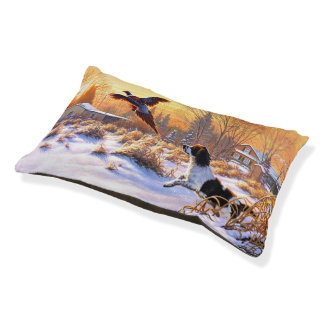 Pheasant Encouraged To Take Flight Dog Pet Bed
