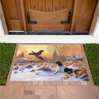 Pheasant Encouraged To Take Flight Farm Spaniel Doormat