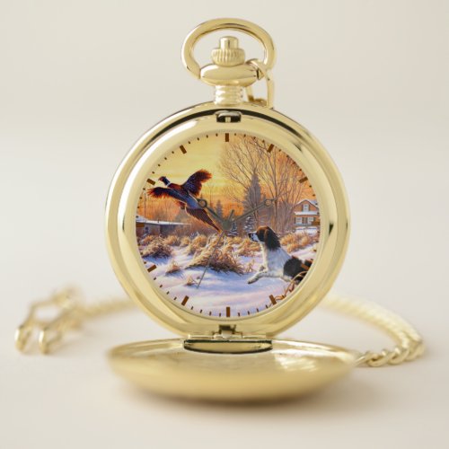 Pheasant Encouraged To Take Flight Pocket Watch