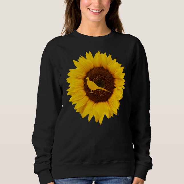 Pheasant  For Women Men Bird Monal Sunflower Sweatshirt (Front)