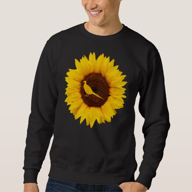Pheasant  For Women Men Bird Monal Sunflower Sweatshirt (Front)