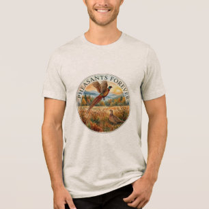 Pheasant Forever . Watercolor art Tri-Blend Shirt