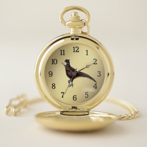 Pheasant Gold Pocket Watch