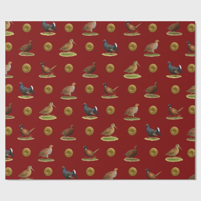 Pheasant, Grouse, Partridge,Christmas Gift wrap (Flat)