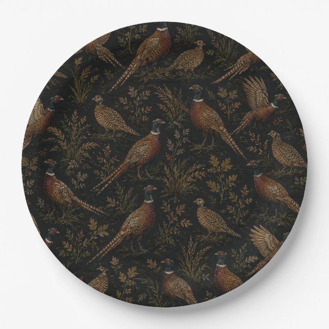  Pheasant Heritage Paper Plates (Front)