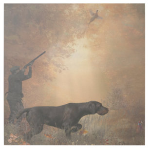 Pheasant hunting canvas print