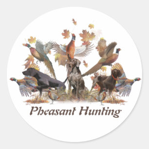 Pheasant Hunting   Classic Round Sticker