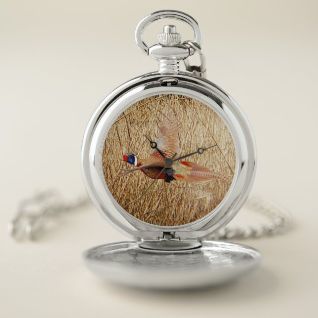 Pheasant Hunting Gifts, Pheasant Hunting Pocket Watch (Inside)