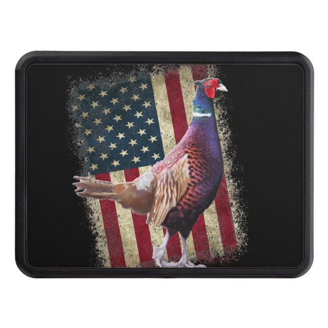 Pheasant Hunting Gifts, Ring Neck Pheasant Hitch C Hitch Cover (Front)