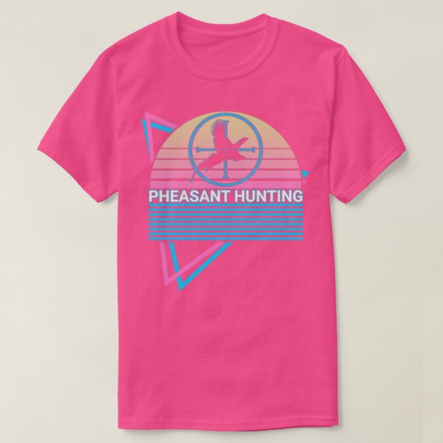 Pheasant Hunting Pheasant Hunter Retro T-Shirt (Design Front)