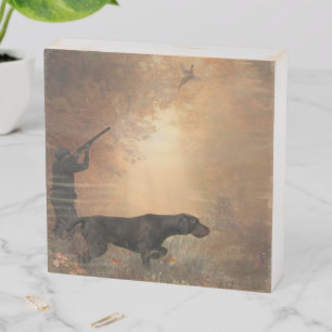 Pheasant hunting  poster tapestry coffee mug paper wooden box sign