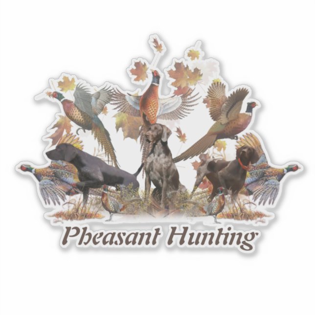 Pheasant Hunting Sticker (Front)