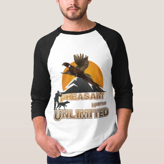 Pheasant Hunting Unlimited  T-Shirt (Front)