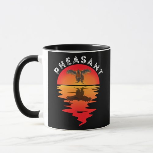 Pheasant Hunting Vintage Sunset Pheasant Hunting Mug