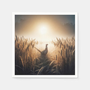Pheasant in a Wheat Field Napkins