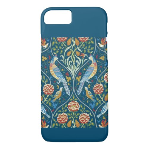 Pheasant in Blue by William Morris    iPhone 87 Case