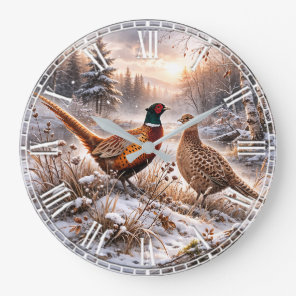 Pheasant  large clock