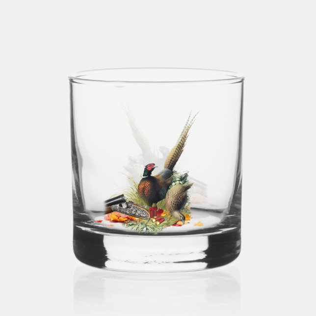 Pheasant  mug whiskey glass (Back)