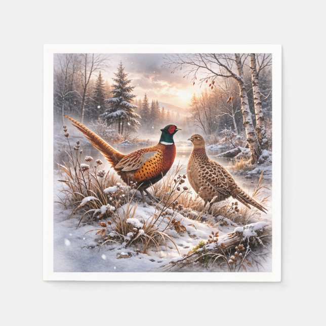 Pheasant  napkins (Front)