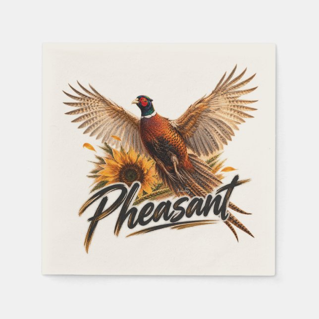 Pheasant  napkins (Front)