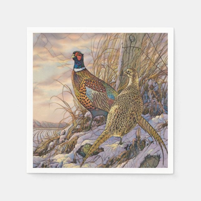 Pheasant  napkins (Front)