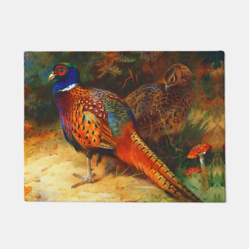 Pheasant Pair 18 x 24 Door Mat