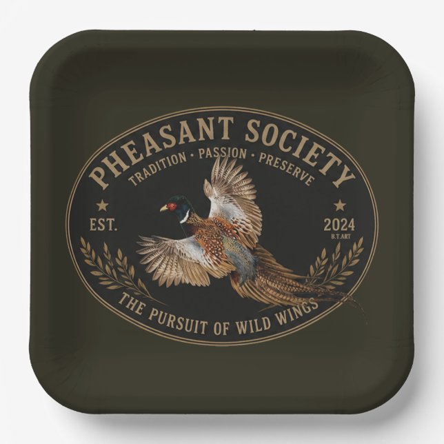 Pheasant  paper plates (Front)