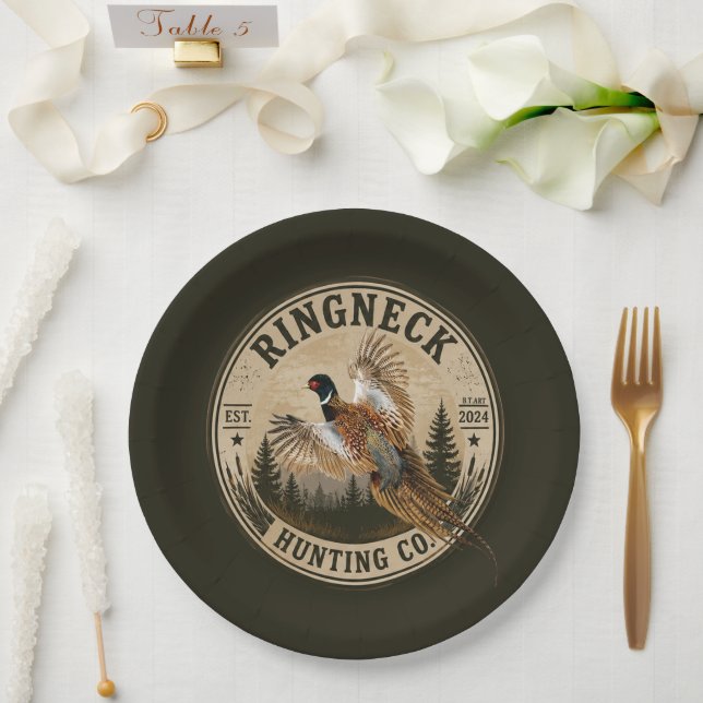Pheasant  paper plates (Wedding)