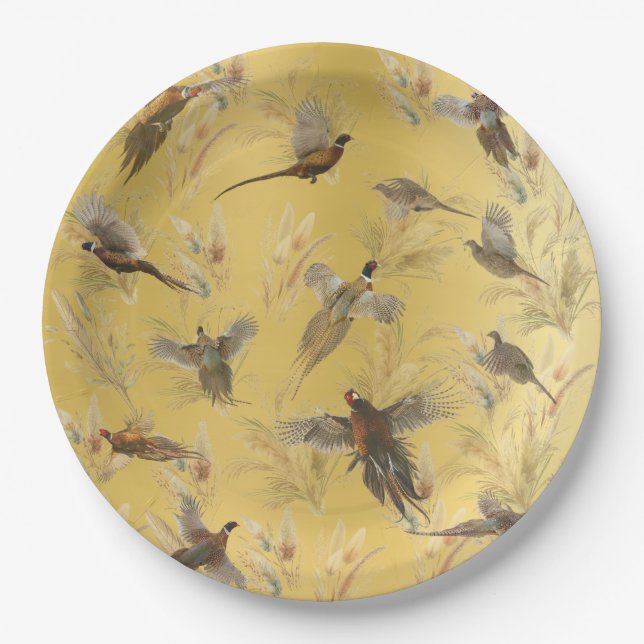 Pheasant  paper plates (Front)