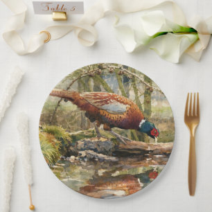 Pheasant paper plates