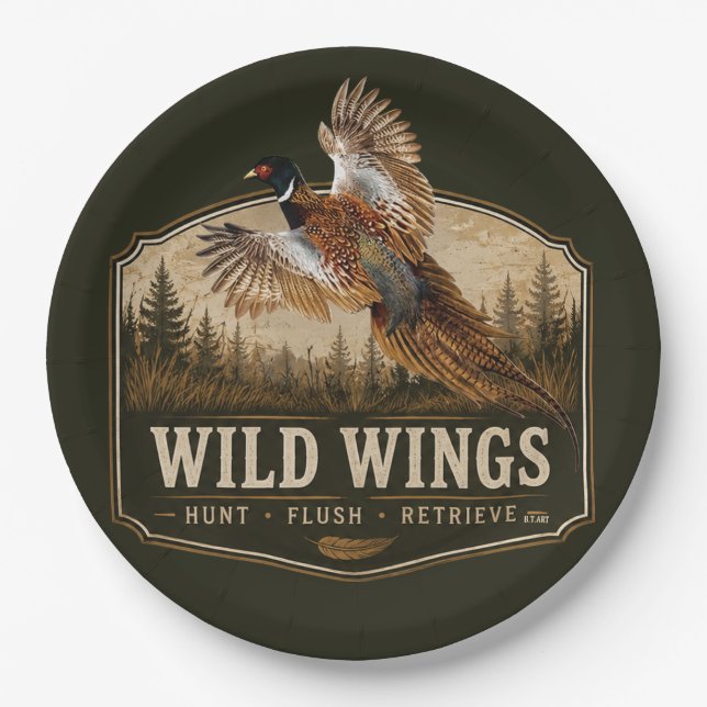 Pheasant  paper plates (Front)