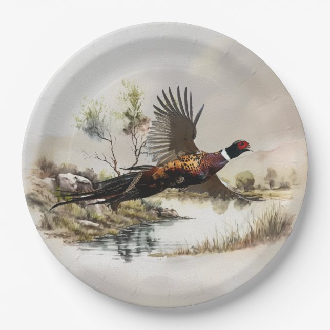 Pheasant   paper plates (Front)