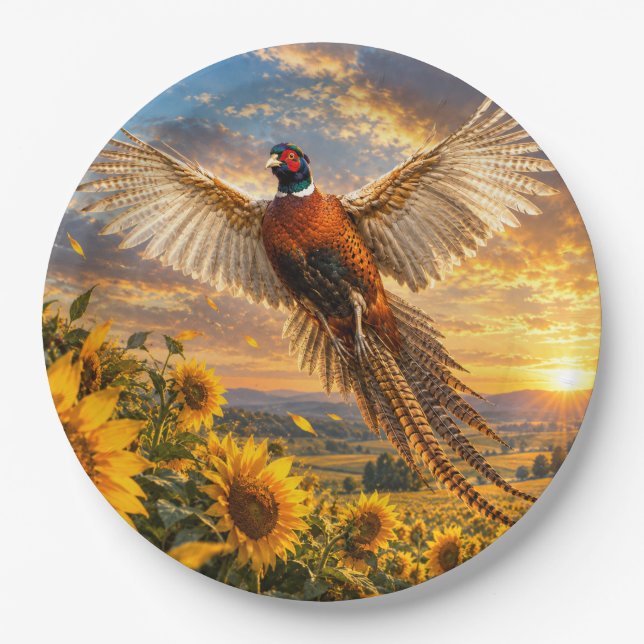 Pheasant  paper plates (Front)