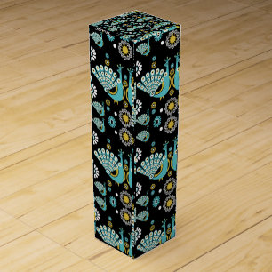  Pheasant Peacock Art Wine Box