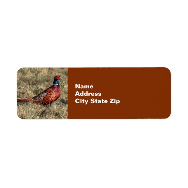 Pheasant Photo Label (Front)
