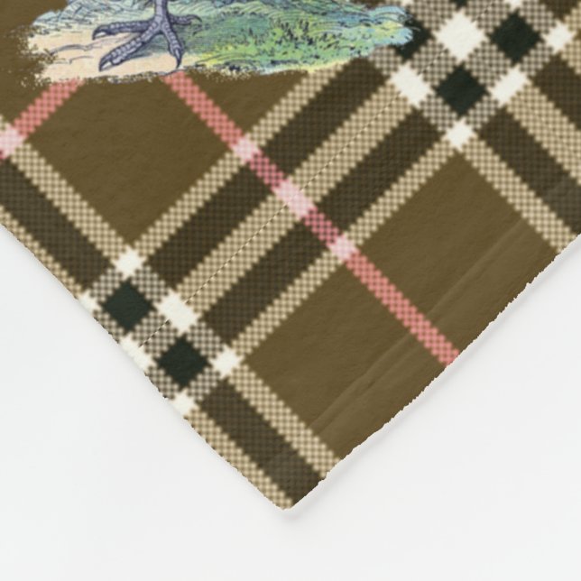 Pheasant Plaid Fleece Blanket (Corner)