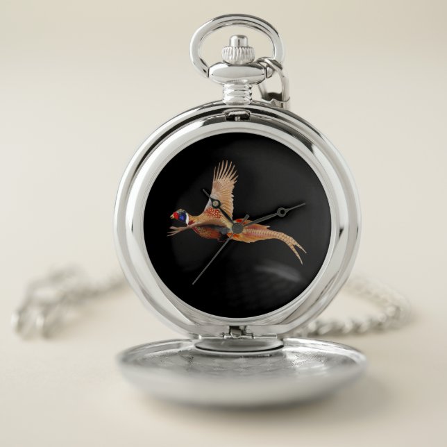 Pheasant Pocket Watch, Pheasant Hunter Gifts Watch (Inside)